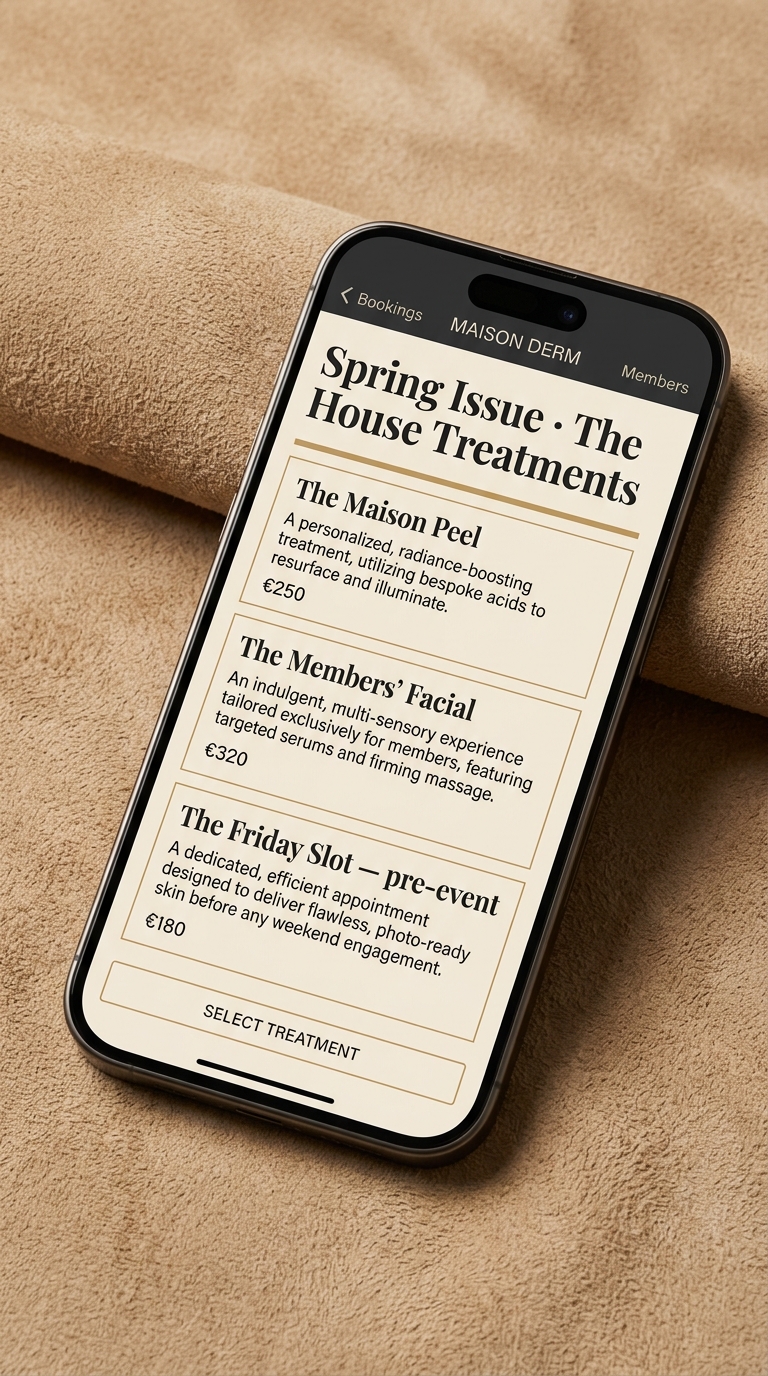 MAISON DERM app booking